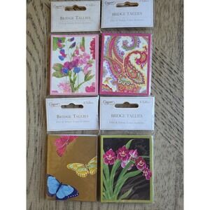 Lot Of 4 NEW Packs Caspari Bridge Tallies Tally Cards NOS Vintage Caspari